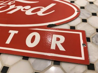 VINTAGE FORD TRACTOR PORCELAIN SIGN TRACTOR FARM PLOW EQUIPMENT SALES GAS OIL 7