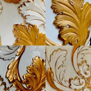 Antique meissen porcelain Rococo Heavy Gold Gilded 11