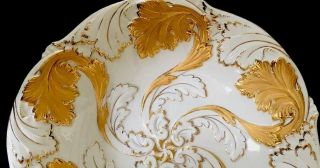Antique meissen porcelain Rococo Heavy Gold Gilded 9