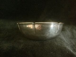 Joel F Hewes American Arts & Crafts Hand - Hammered Sterling Silver Bowl - 5 1/2”d