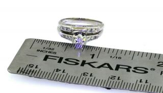 Vintage 14k gold 0.  64ct diamond wedding engagement ring sz 5.  25 w/ 0.  40ct ctr 2