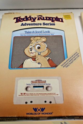 Teddy Ruxpin Bear Complete 1985 Worlds of Wonder 5 Stories 5 Books 8
