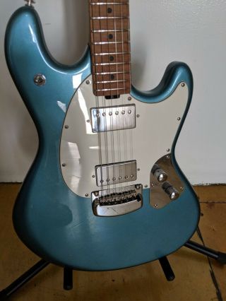 Ernie Ball Music Man StingRay RS - HH Electric Guitar - Vintage Turquoise - 11