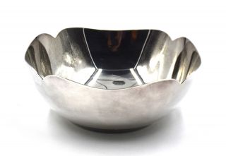 Vintage Mid Century Modern Tiffany & Co Centerpiece Bowl Fluted Sterling Silver