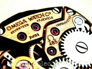 OMEGA Vintage Men ' s Wrist Watch Art Deco Silver Men Black Mens Wristwatch Swiss 7