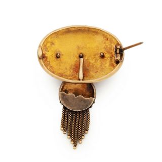 Antique Vintage Nouveau 18k Gold Taille d ' Epargne Enamel Wedding Pin Brooch 4