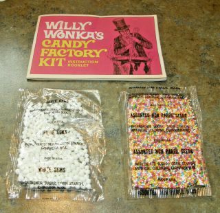 Vintage 70 ' s Willy Wonka Chocolate Candy Factory Kit Cereal Mail Away Promo EXC 4