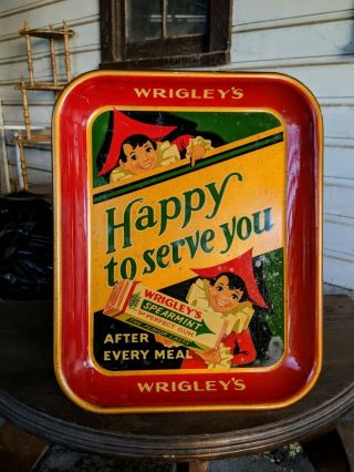 Antique 1930s Wrigleys Chewing Gum Luncheonette Tray