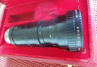 Vintage P.  Angenieux Zoom Type 10 X 12 B Camera Lens In Case