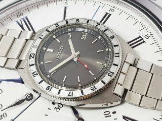 Vintage V Rare Seiko Worldtime 6117 - 8000 Automatic Watch Black Dial.