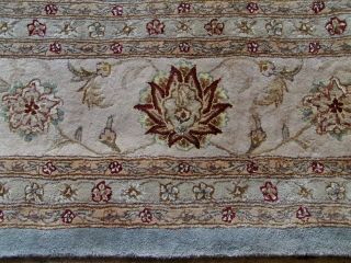 X Large Hand Tufted Silk & Wool Oriental Rug HANDMADE CARPET Agra FLORAL Keshan 11