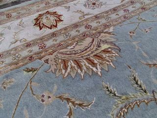 X Large Hand Tufted Silk & Wool Oriental Rug HANDMADE CARPET Agra FLORAL Keshan 4