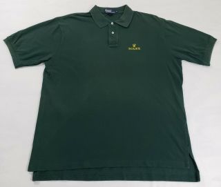 Vintage Polo Ralph Lauren X Rolex Shirt Mens Size Xl Green Golf Tee Oop Rare
