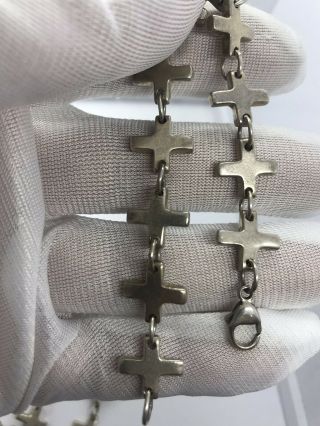 Robert Lee Morris RLM Sterling Necklace & Bracelet Cross Set 4