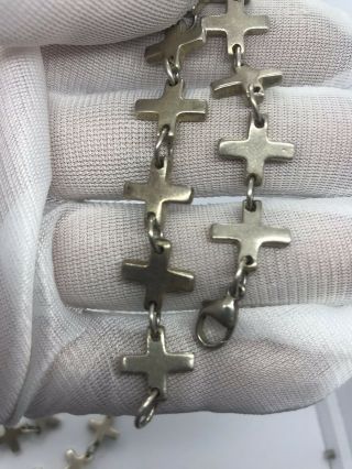 Robert Lee Morris RLM Sterling Necklace & Bracelet Cross Set 5