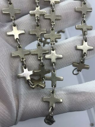 Robert Lee Morris RLM Sterling Necklace & Bracelet Cross Set 6