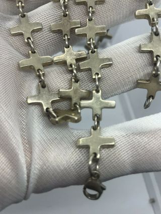 Robert Lee Morris RLM Sterling Necklace & Bracelet Cross Set 7