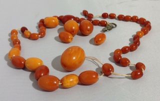 Antique Baltic Amber Bead Necklace