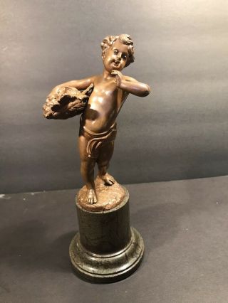 Antique & Bronze Statue Signed Barillot And Dated 1898 / French Artist 2