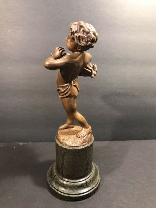 Antique & Bronze Statue Signed Barillot And Dated 1898 / French Artist 4