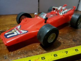 Vintage Tim - Mee Toys Indy Race Car Flying Wedge Red Processed Plastics 70s 2