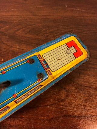 Vintage Ohio Art Tin Wind Up Toy Speed Boat 3
