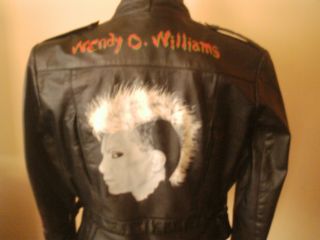 Punk Rock Vtg Leather Jacket Painted By Artist The Plasmatics Alice Cooper