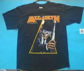 Rare Vintage Megadeth A Clockwork Orange T - Shirt Vic Rattlehead Thrash Metal (l)