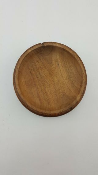 Vintage Walnut Bowl with Lid Made in Sioux Falls SD in 1931 Signed on Bottom 4