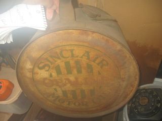 Rare ANTIQUE Sinclair Opaline Motor Oil 5 Gallon Rocker Can Gas Station 5