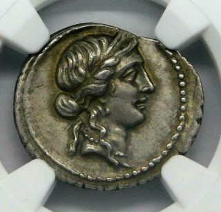 Ngc Ch Xf 5/5 - 4/5.  Julius Caesar.  Stunning Rare Denarius.  Roman Silver Coin.