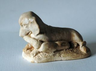 Vintage Dog Doxie Dachshund With Long Links Of German Sausage Pottery