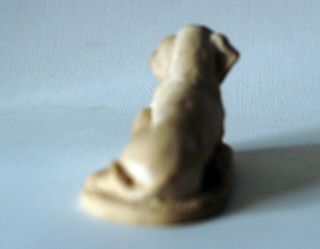 Vintage dog Doxie Dachshund with long links of German Sausage Pottery 4