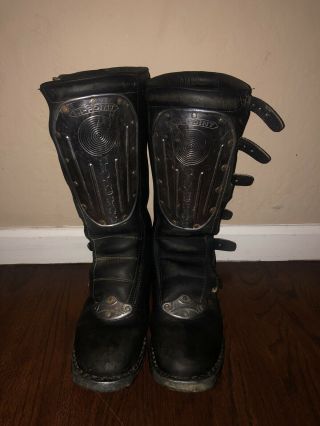 Vintage Alpinestars Made In Italy Hi Point Usa Motocross Boots Mens Size 10 - 11