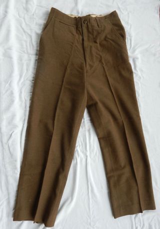 Vintage Wwii Ww2 Us Army Dress Wool Uniform Pants Trousers 32/35