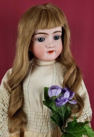 Antique German Bisque Head Doll Handwerck 119 Jointed Body Blue Sleep Eyes 27 "