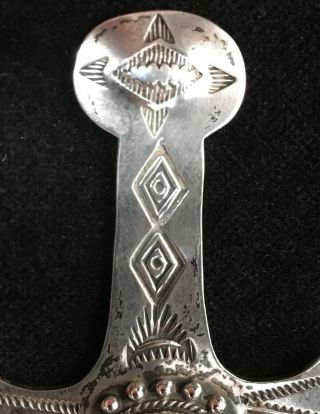 Vintage Navajo Letter Opener Sterling Silver And Turquoise 2