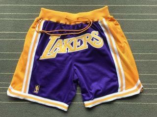 Just Don Mitchell And Ness Vintage Purple Los Angeles Lakers La Shorts S M L Xl