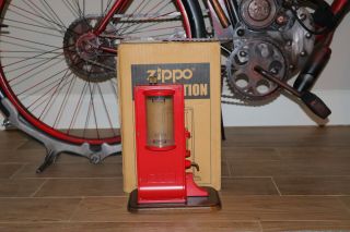 Vintage Zippo Lighter Fuel Station Dispenser Made In Japan 142629