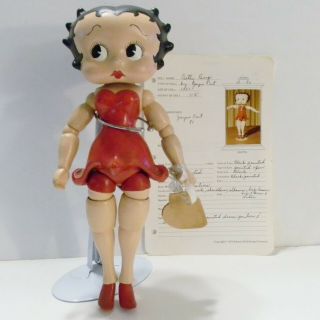 Vintage Composition Jointed 11 1/2 " Betty Boop Doll By Joyce Cart 