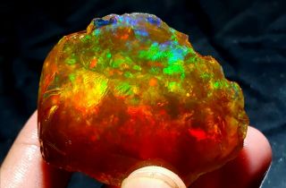 100 Natural 330 Cts Jumbo Rare Fire Ethiopian Opal Rough In Loose Gemstone 7f[8