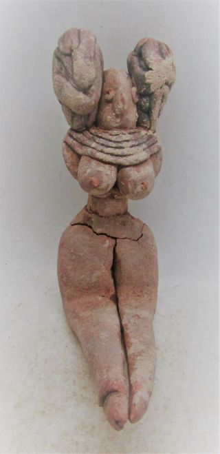 Circa 2800 - 1800bce Ancient Indus Valley Mehgarh Terracotta Fertility Figure