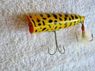 Rare Old Vintage Heddon Chugger Spook Topwater Lure Lures Awesome Pattern