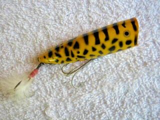 Rare Old Vintage Heddon Chugger Spook Topwater Lure Lures Awesome Pattern 2