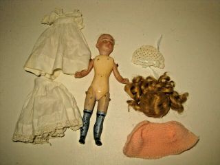 Antique German Bisque Head Doll Mold 867 Sleep Eyes 8 " Tall La24