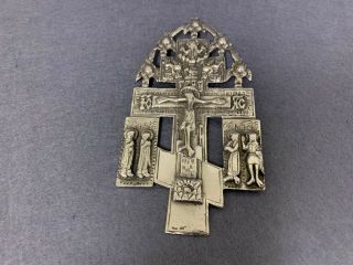 Collectible Marked Spanish Sterling Silver 925 Orthodox Religion Cross Corpus