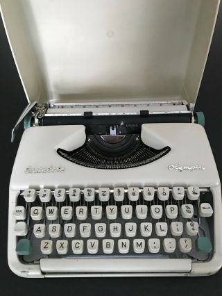 Vintage Olympia Socialite Typewriter W/hard Case -