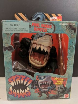 Street Sharks 1995 Mattel Pool Shark Ripster Vintage Misb