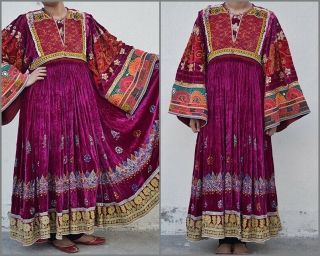 70s Vintage Kuchi Dress Afghan Nomad Boho Tribal Ethnic Banjara Unique Dress F21