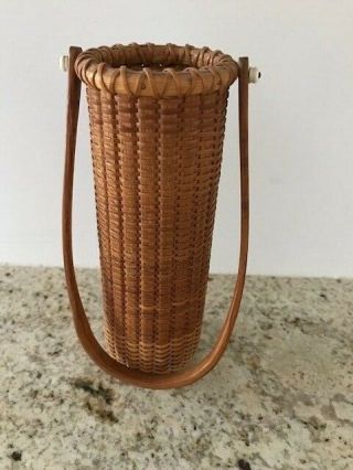 Nantucket Basket,  Vintage Vase,  1989,  Signed William (bill) & Judy Sayle